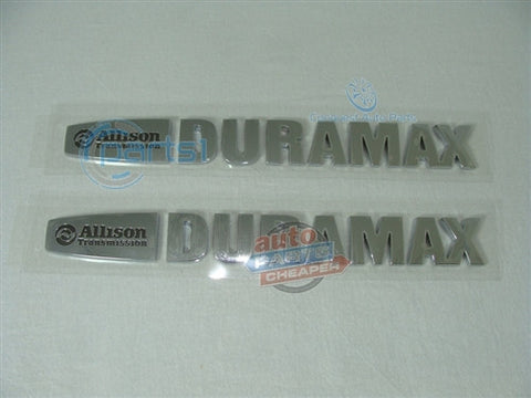 (2) 2015-2016 Silverado Duramax Allison Hood Emblems Genuine New